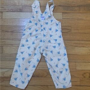 VTG Baby Oshkosh B'gosh 3T  Yellow Peter Rabbit Corduroy Overalls Outfit
